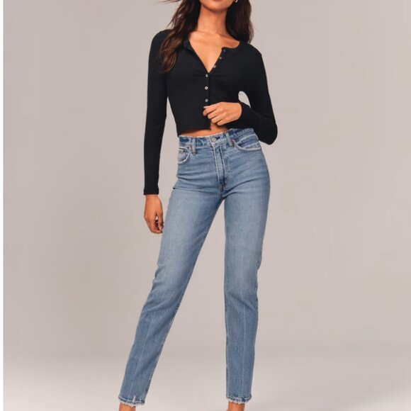 Abercrombie Mom High Rise Jeans - Picture 1 of 11
